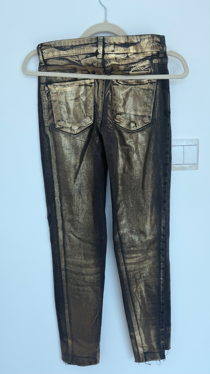 Golden jeans Zara photo 3