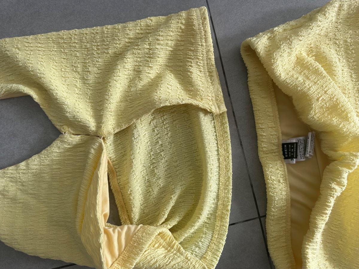 Shein Yellow two piece skirt maxi and top photo 2