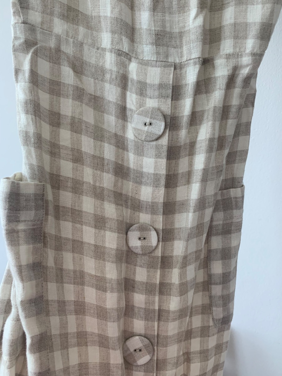 Mango Gingham Linen Dress with Tags photo 3