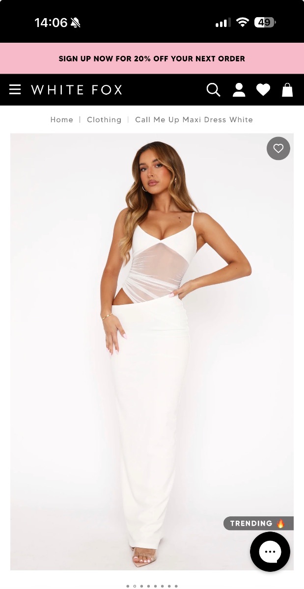 White Fox White long maxi dress photo 2
