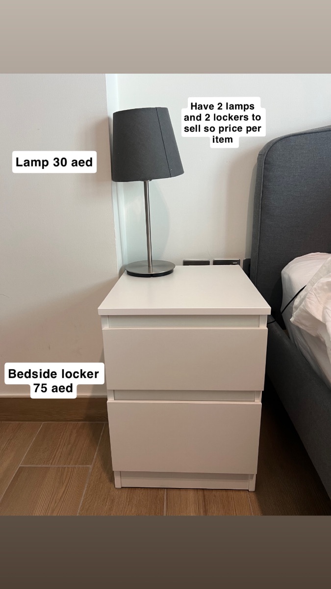 IKEA Bed side locker & lamp
