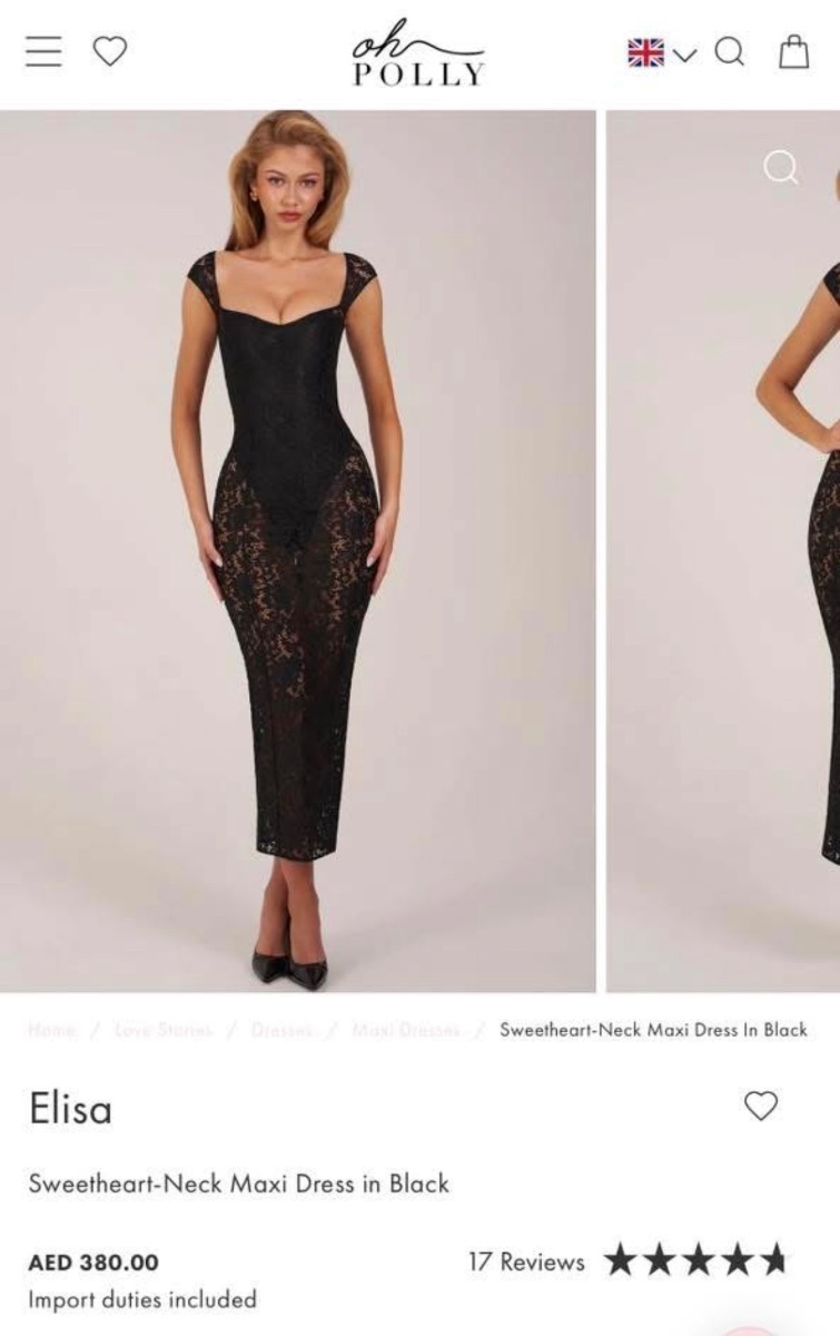 oh polly lace maxi dress