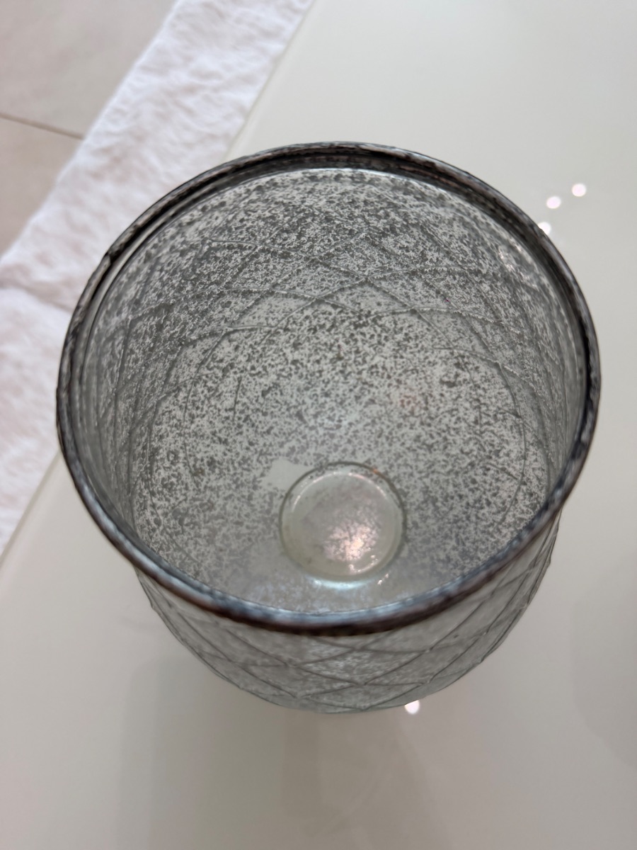 Candle holder silver flec affect photo 2