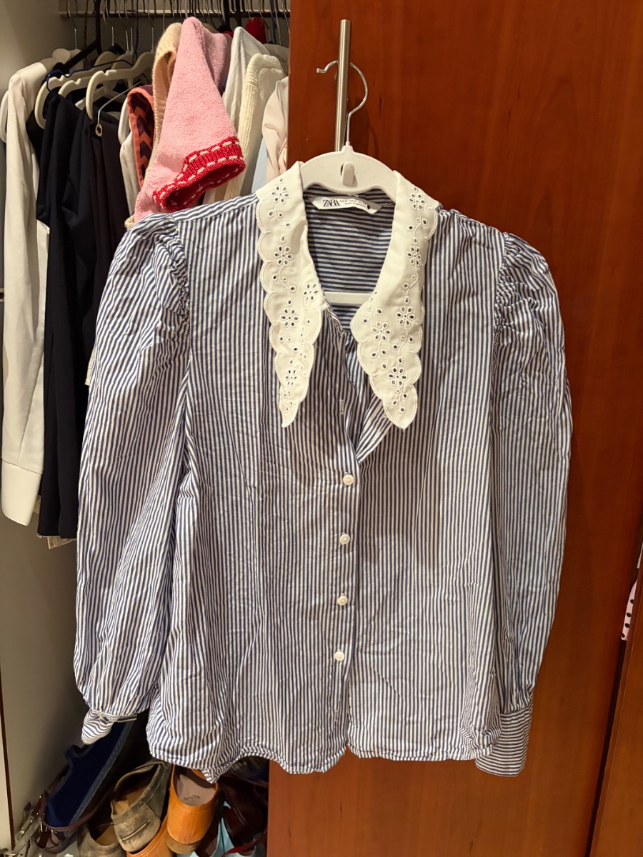 Zara shirt with neck detail