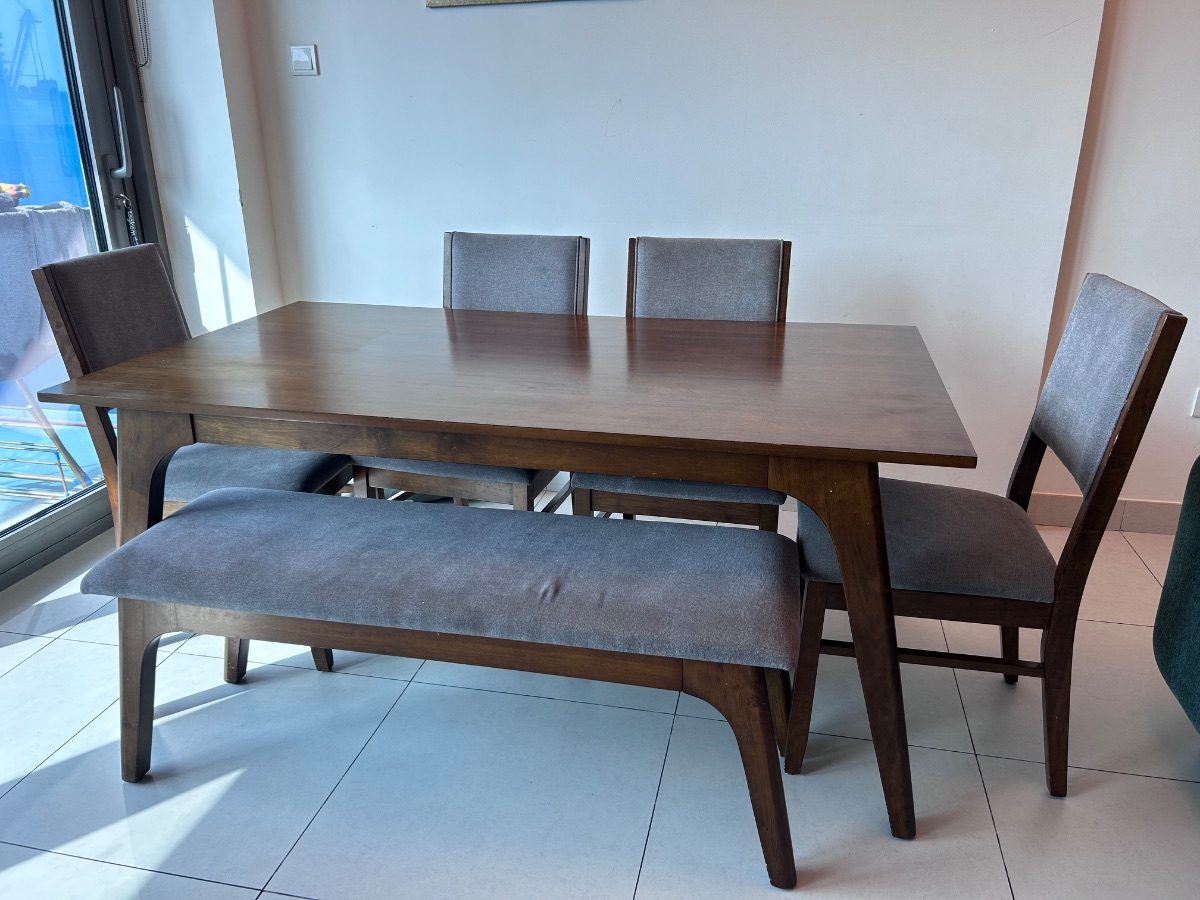 Home Centre Dining table set with 4 chairs and 1 bench