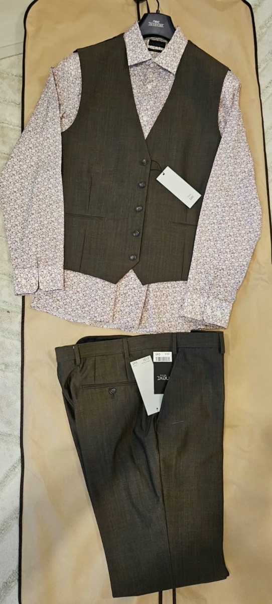 Next 3 piece suit & shirt - Never worn photo 2