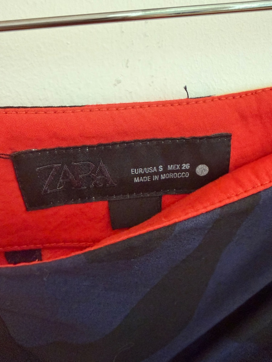 Zara Vibrant colored asymmetrical skirt photo 3