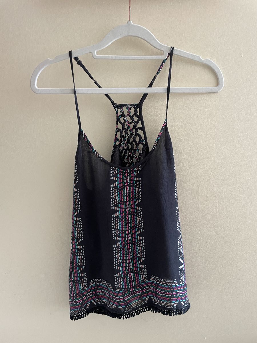 Aeropostale Black Racer Back Vest Large