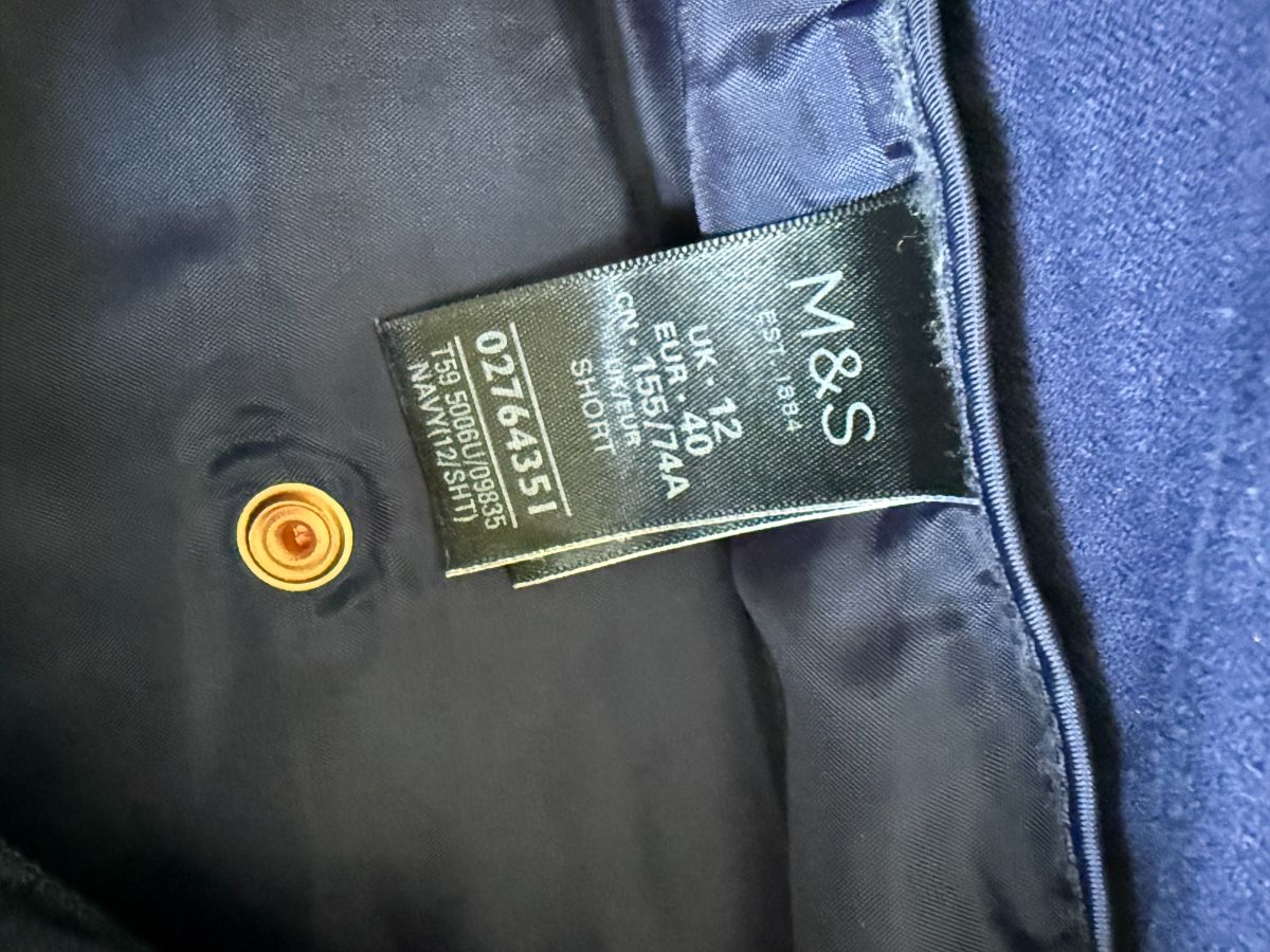 Per Una Navy Blue Trousers UK12 photo 2