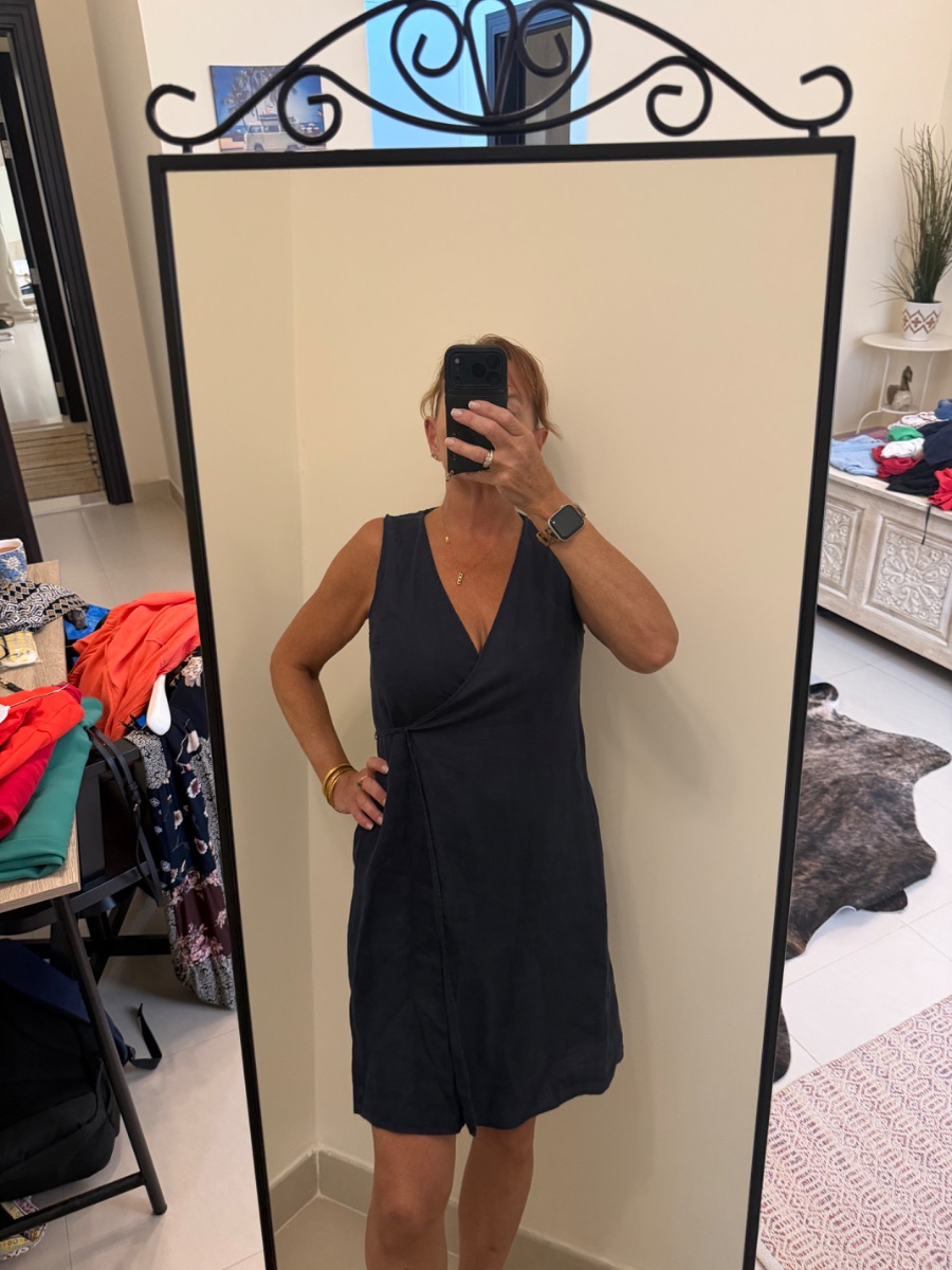 Mango Navy Wrap dress