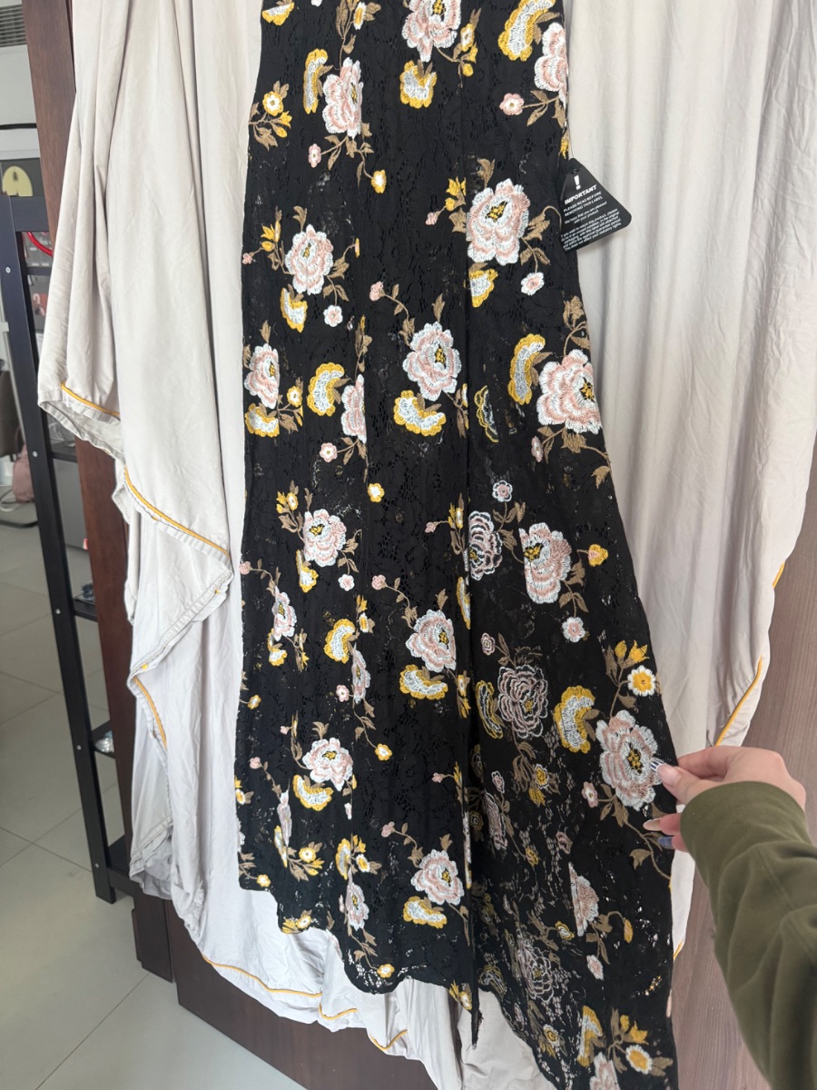 Rare London Limited Edition Black Floral Maxi Dress photo 3