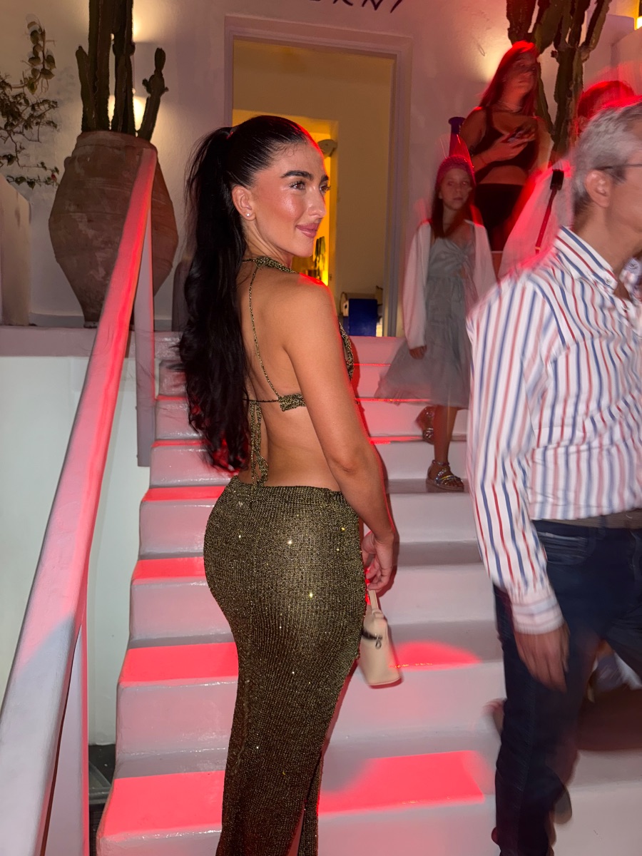 The Relicka khaki gold dress photo 2