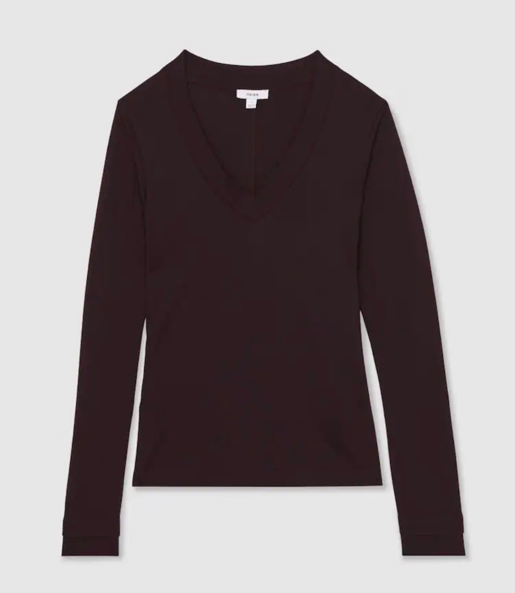 Brand new Reiss Burgundy Blouse with Tags photo 2