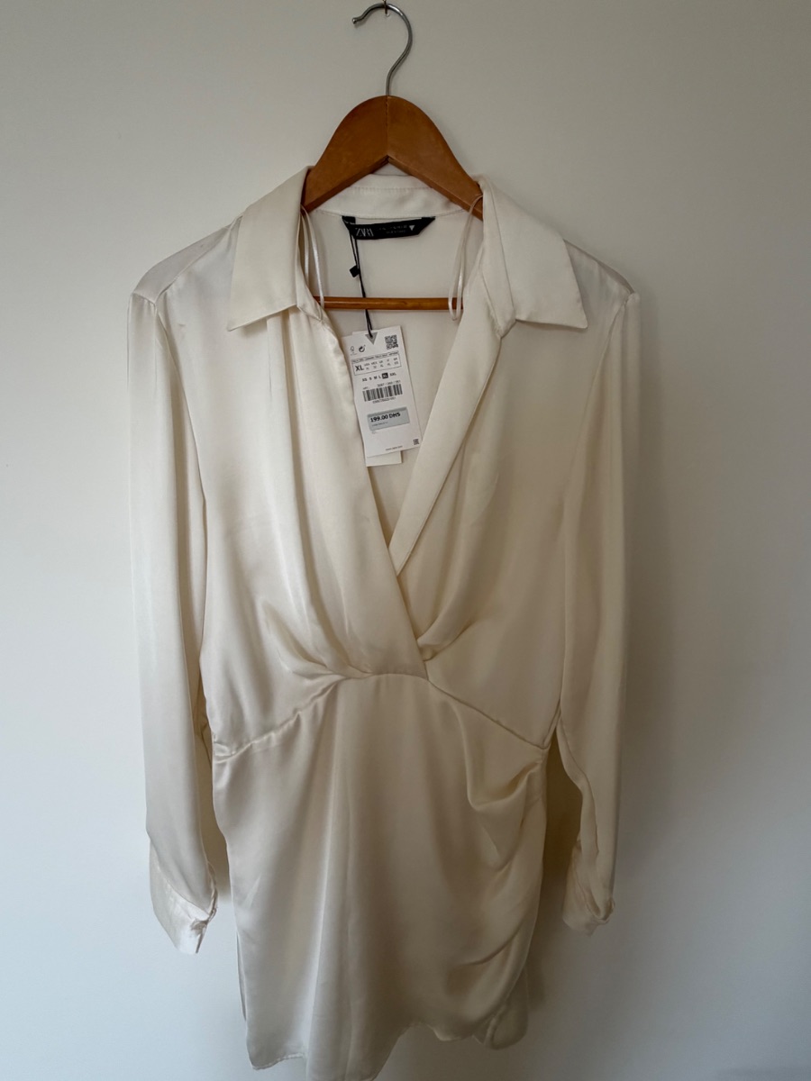 Zara satin dress - Oyster white photo 2