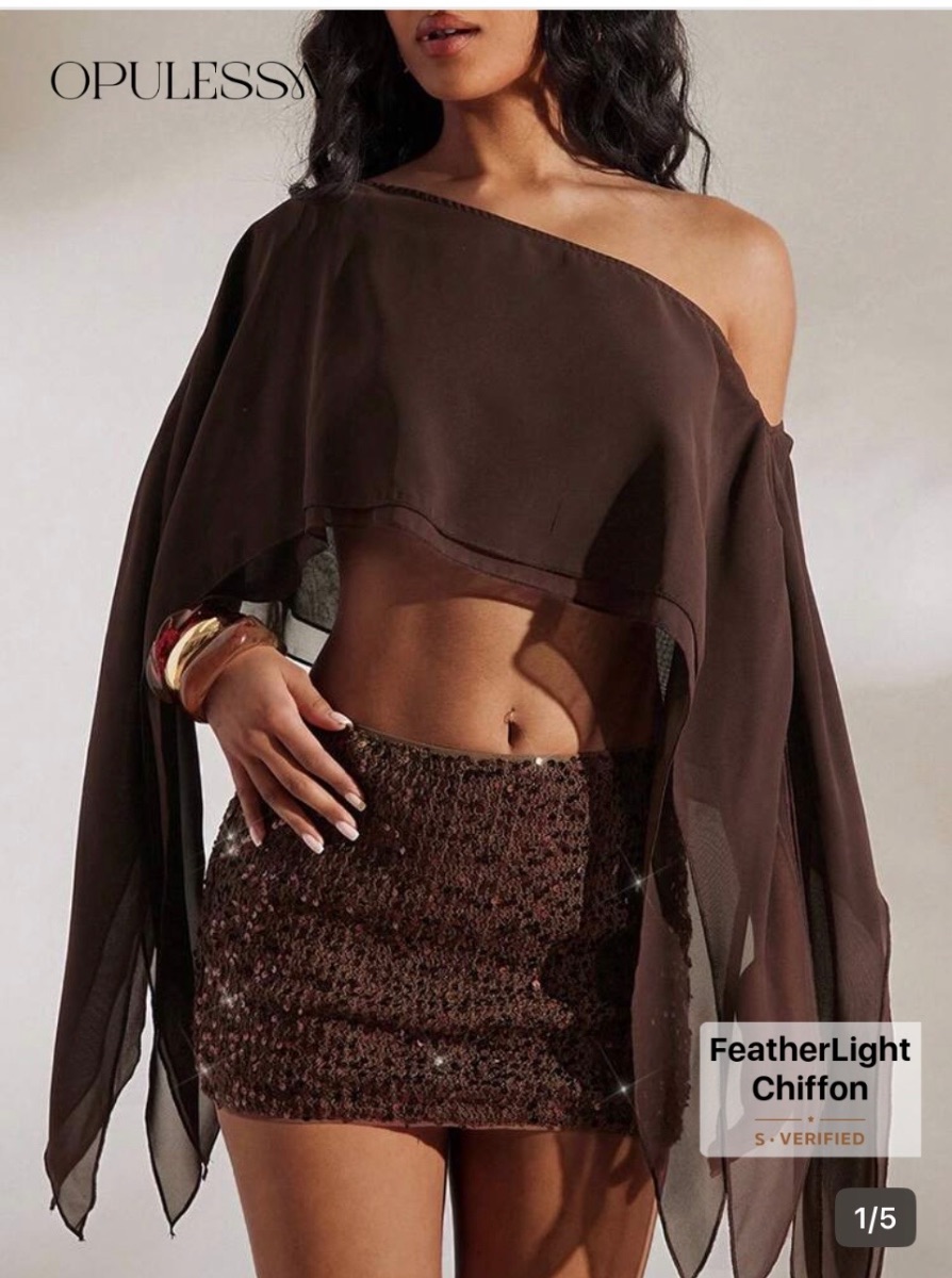 Shein Sequin Skirt and Top