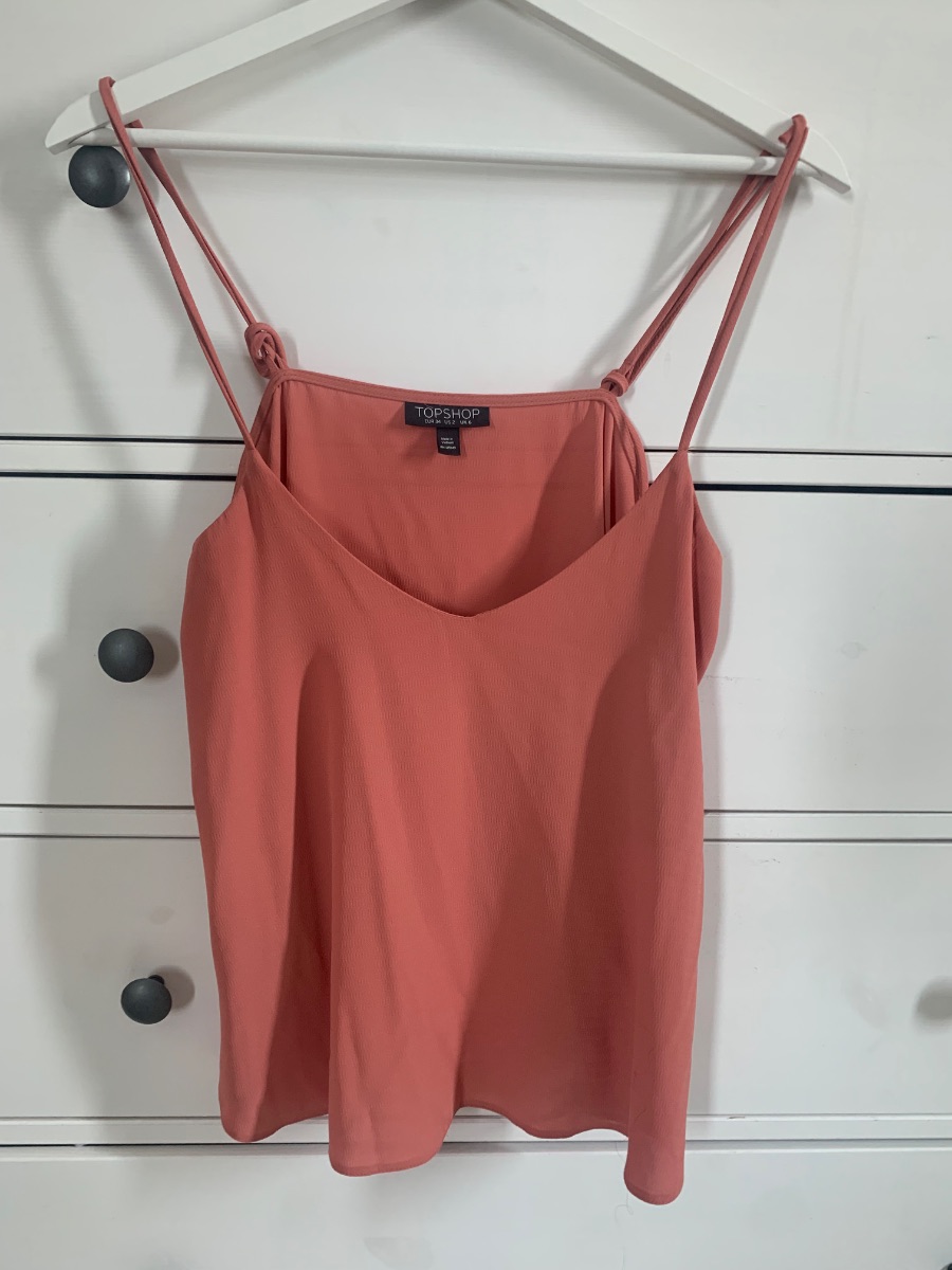 Topshop Brick Colored Chiffon top photo 2