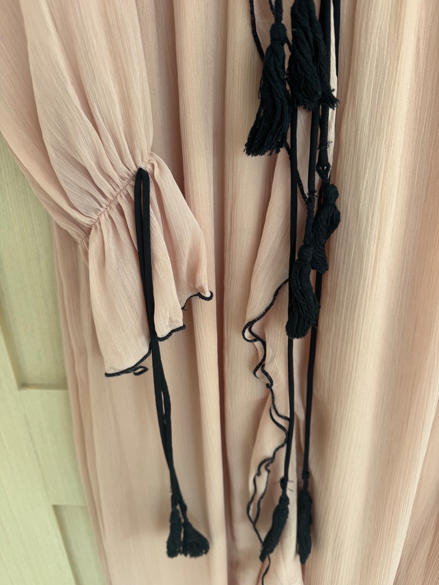 Zara Peach Flowy Dress - Chloe Vibes photo 3