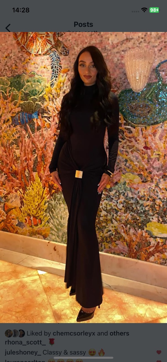 Shein Black bodycon slinky maxi
