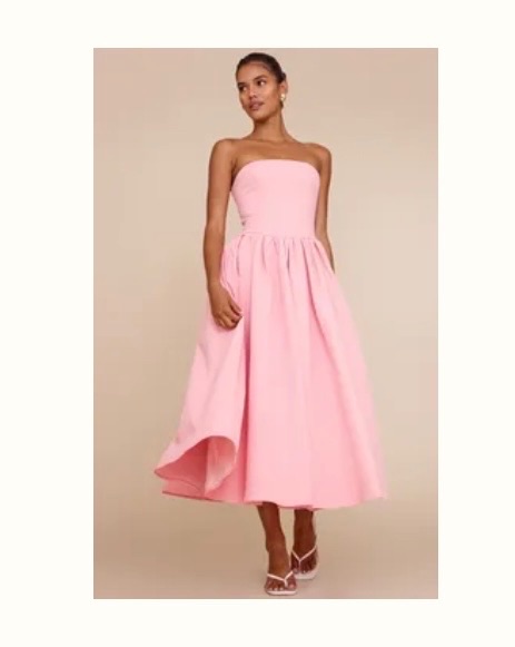 Pretty Little Thing PrettyLittleThing Pink Bandeau Midaxi Dress – Worn Once