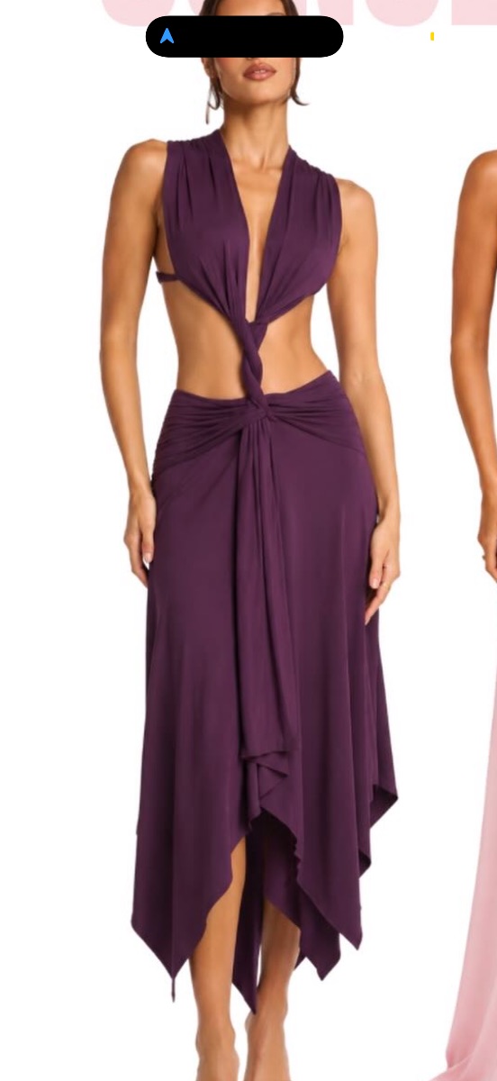 Finders Keepers Purple Drape Dress