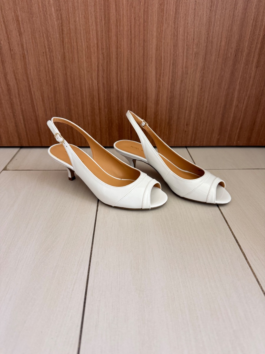 Nine West White Kitten Heels