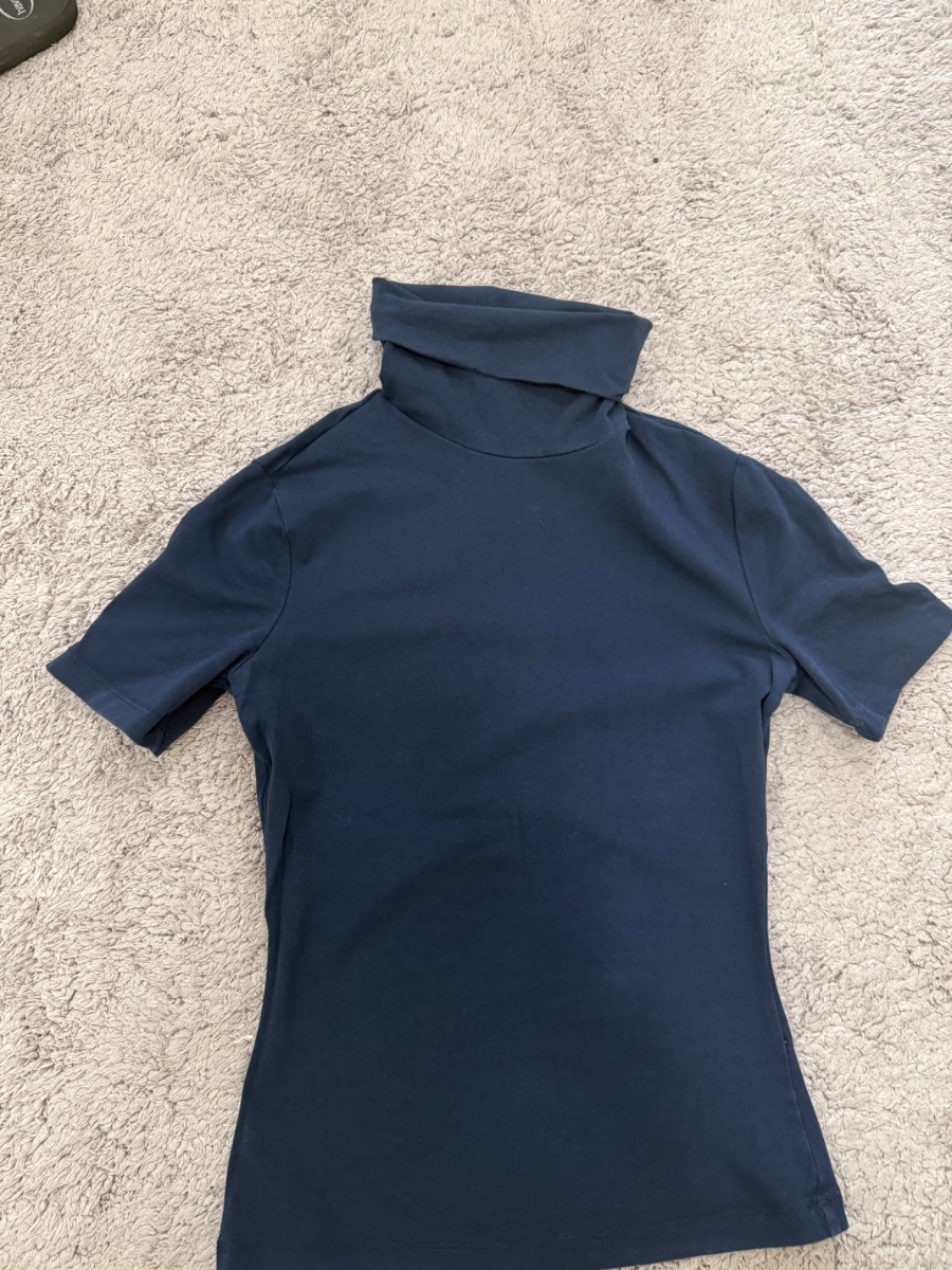Kookai navy blue shortsleeve polishirt s-m photo 2