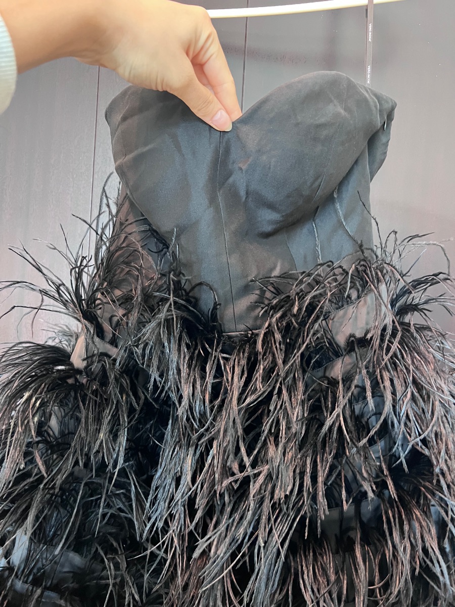 Vera moda feather dress S photo 3