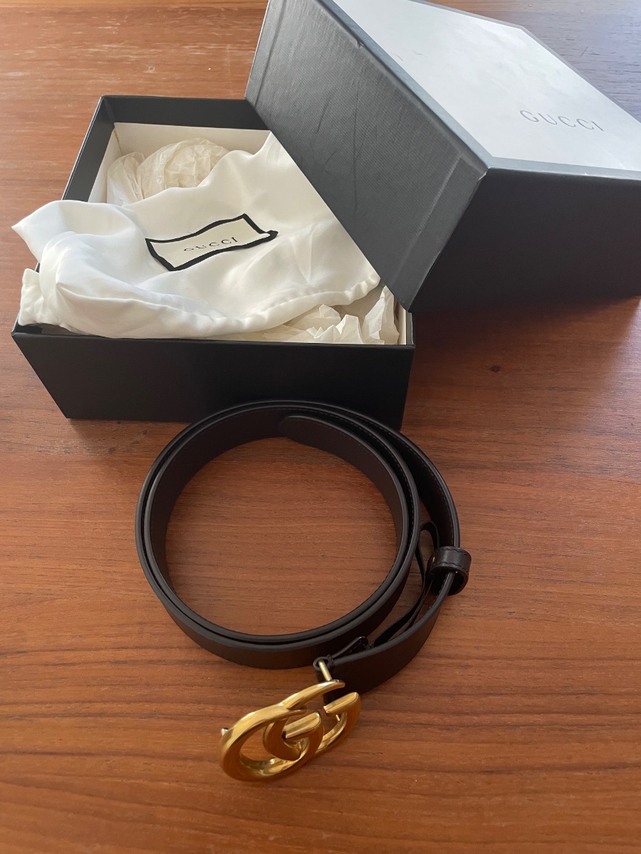 Gucci GG Dark Brown Leather Belt photo 3