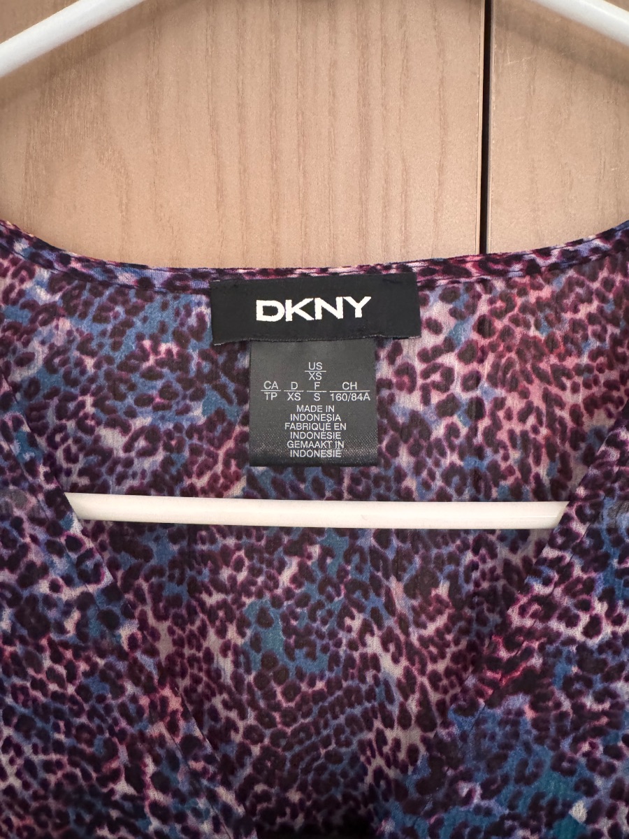 DKNY printed long-sleeve blouse photo 3