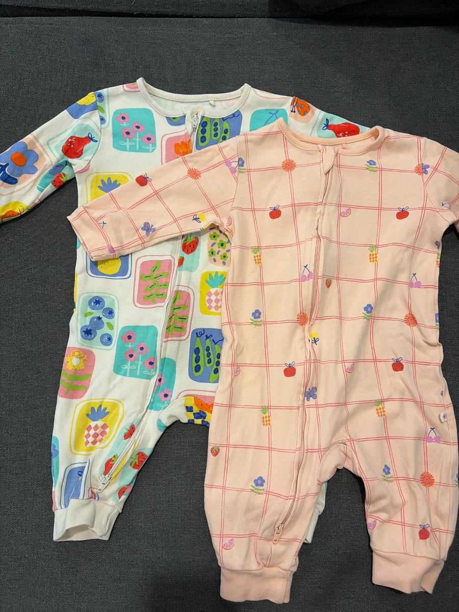 Next 2 Pack Footless Double-Zip Sleepsuits