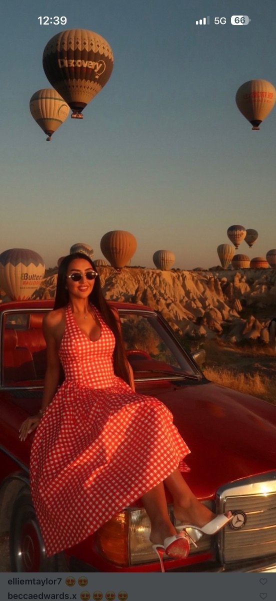 Fashion Nova Red gingham dress XS