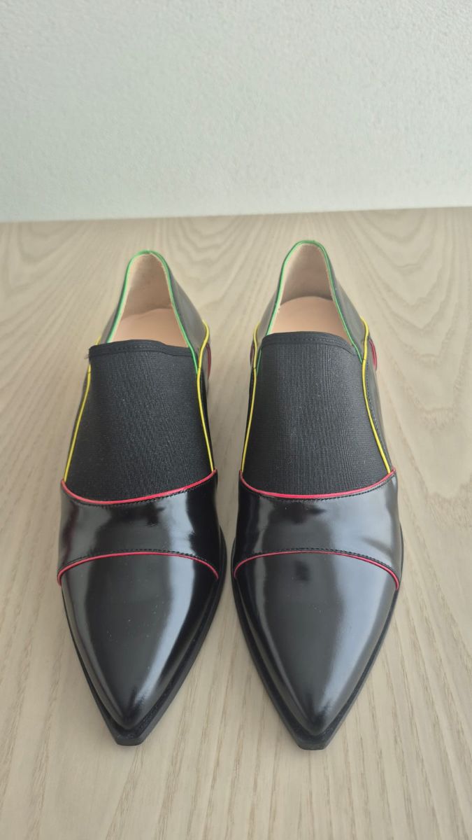 Calzoleria Toscana Black Leather Slip-On Loafers photo 2