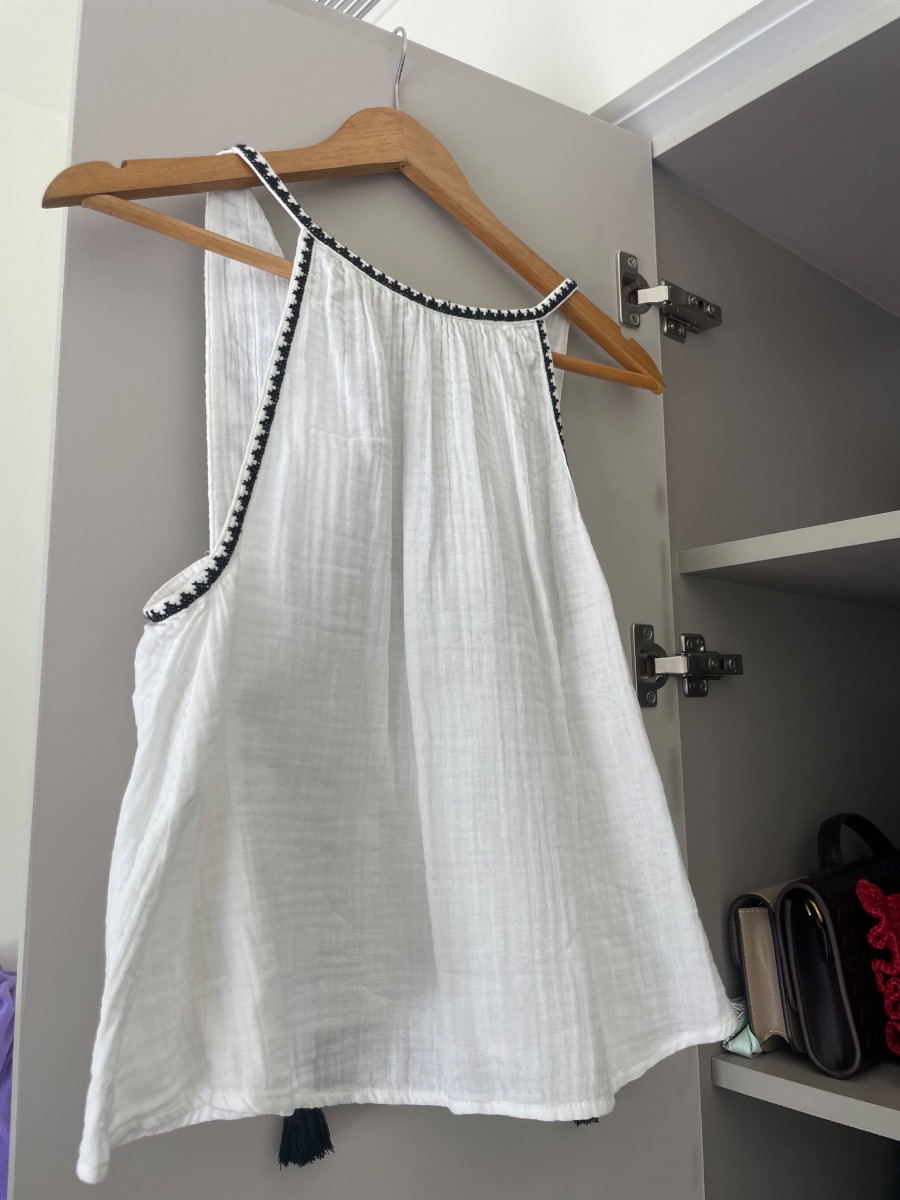 Zara linen top with back detail photo 2