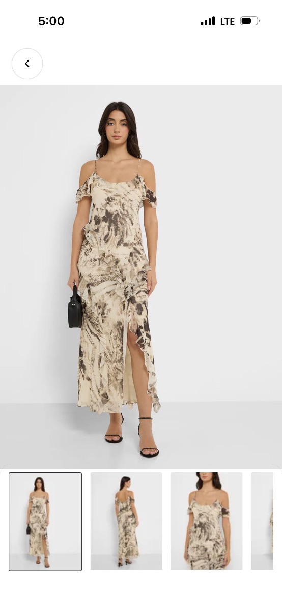 Mango Printed ruffle midaxi dress photo 3