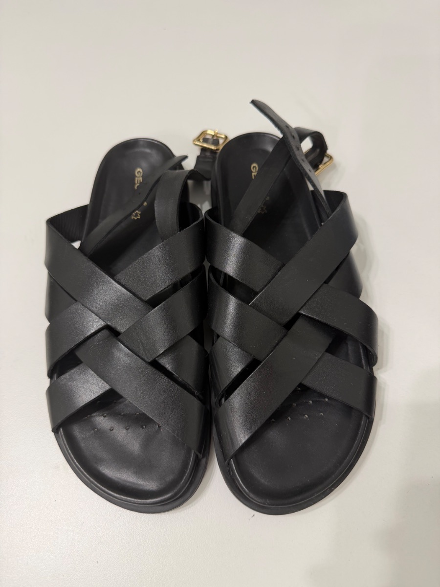 Geox Respira Black Sandals - Size 40