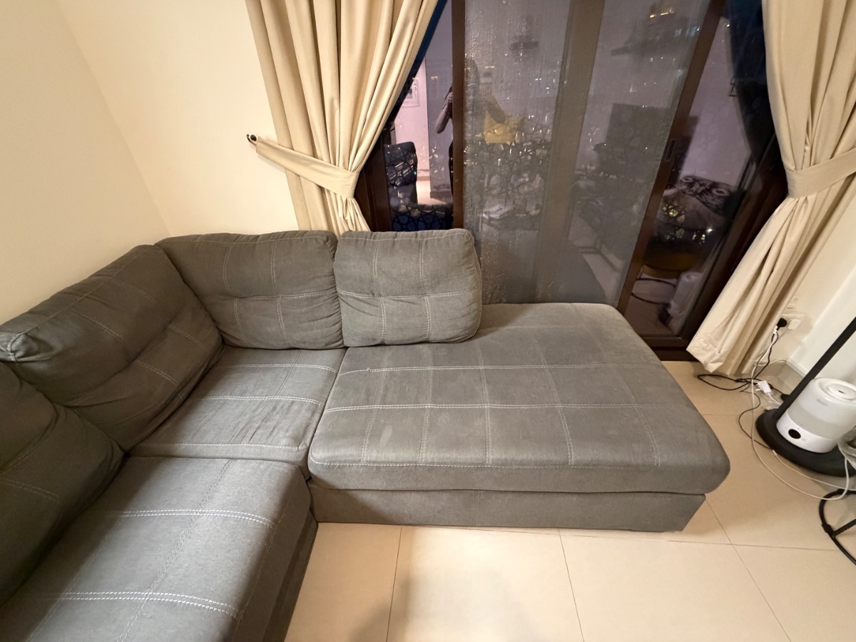 L-shaped couch with separate storage unit. photo 3