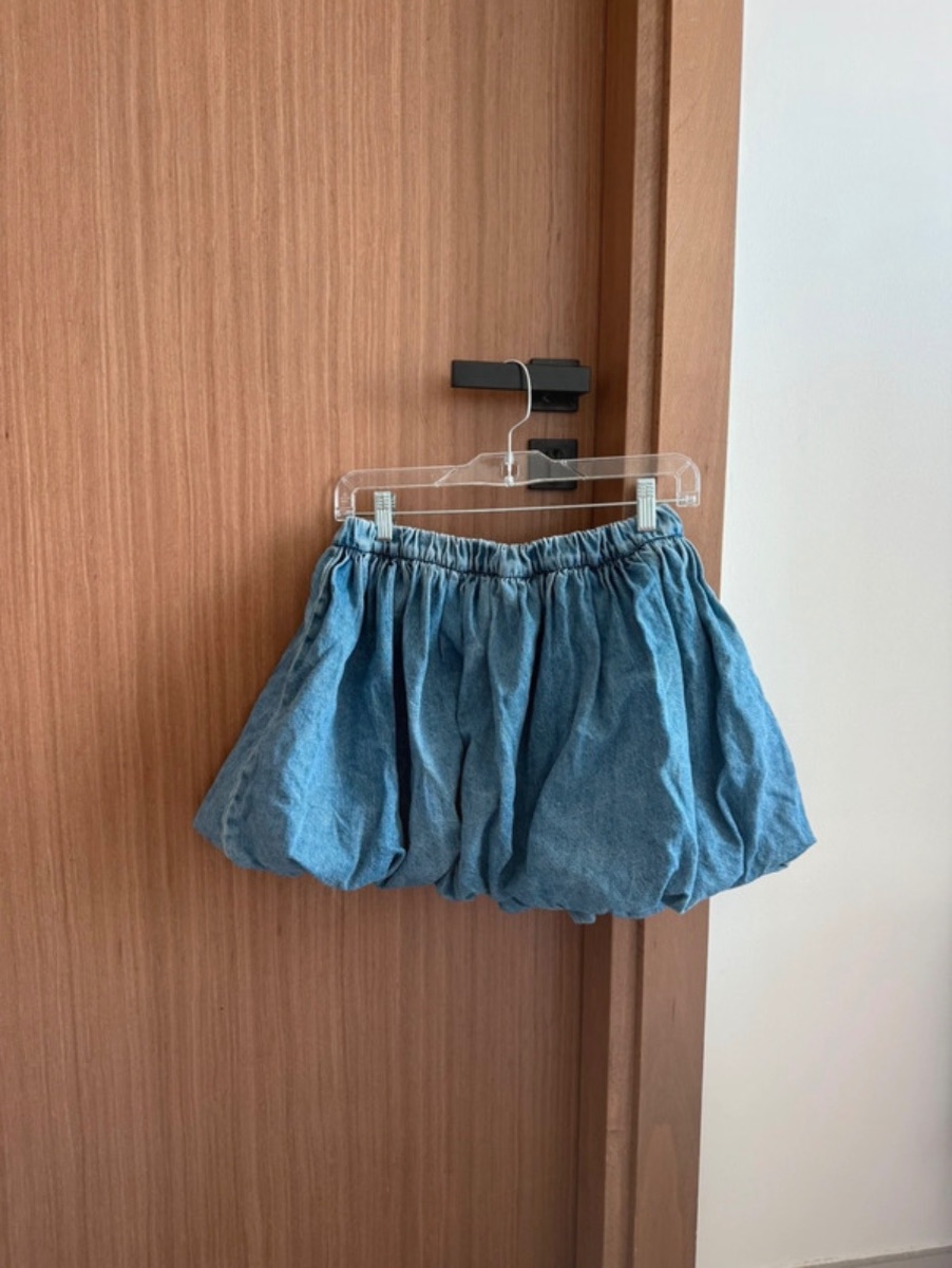 Stradivarius Denim Puff Skirt