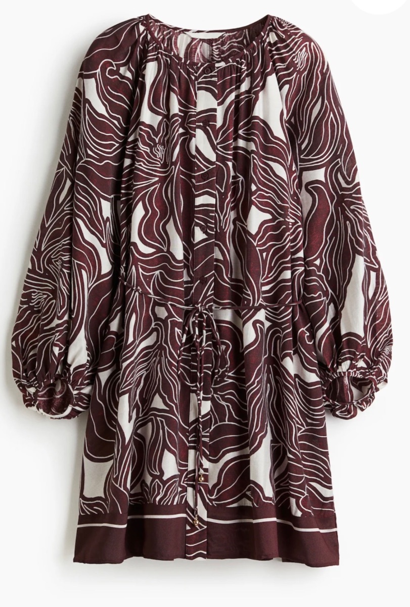 H&M oversized tie-belt dress