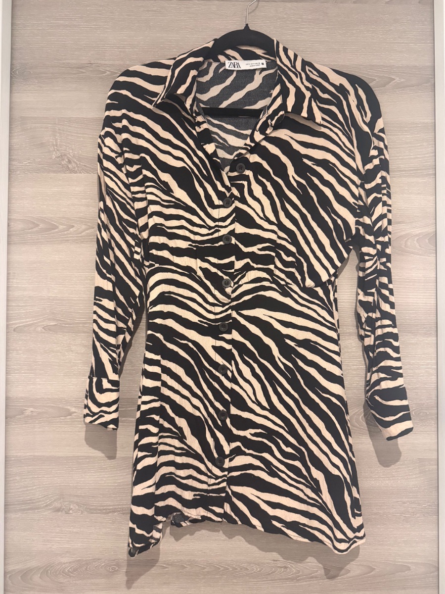Zara zebra print dress photo 2