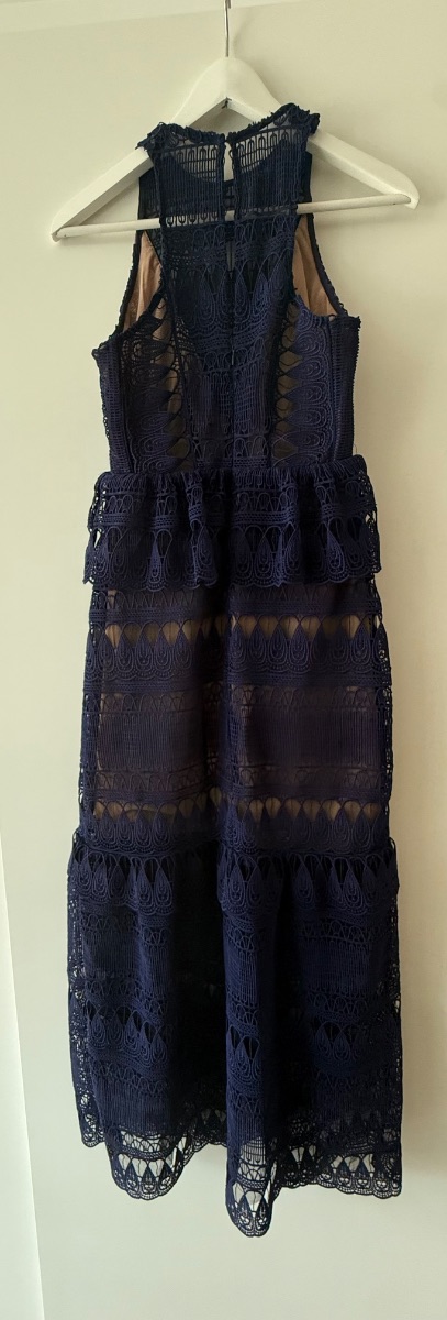 Self-Portrait Guipure Lace Halter Dress photo 2