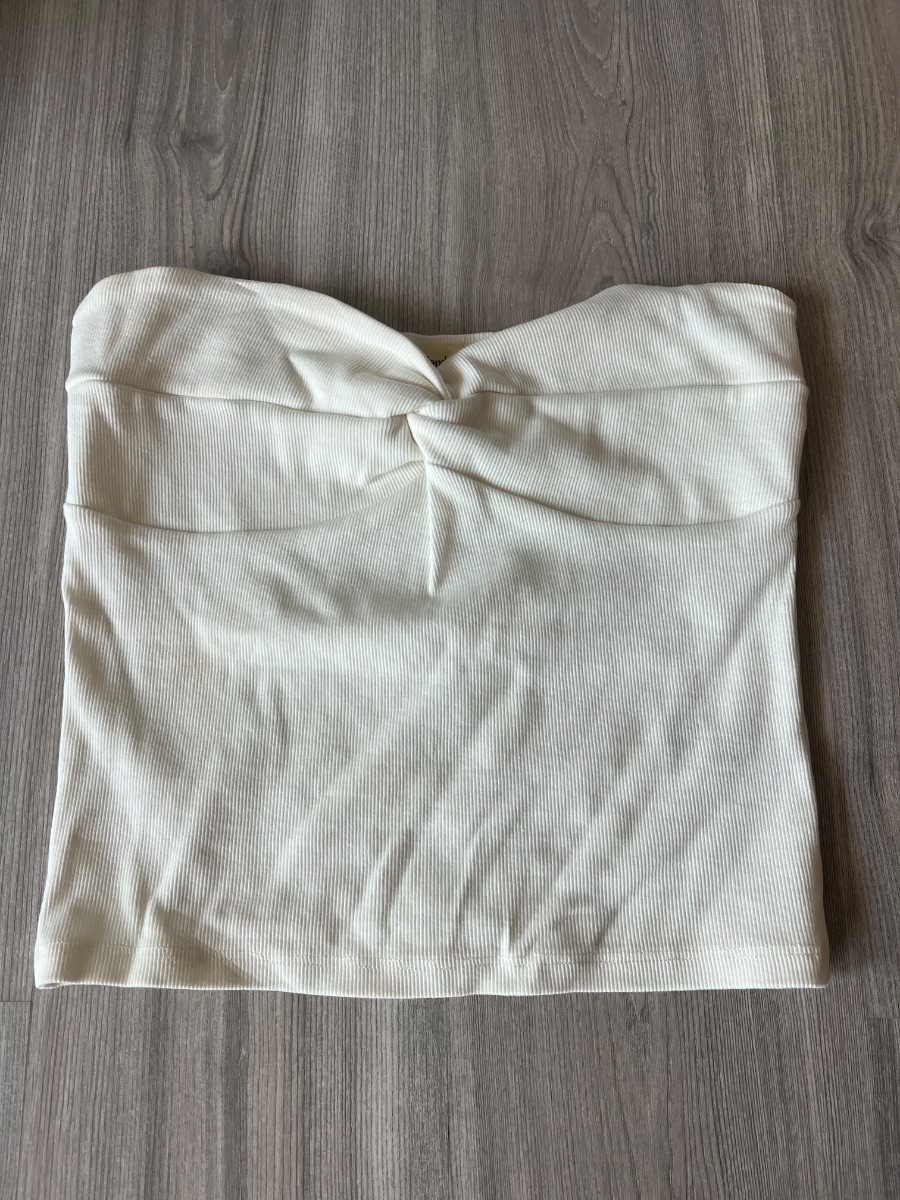 River island white boob tube size 10