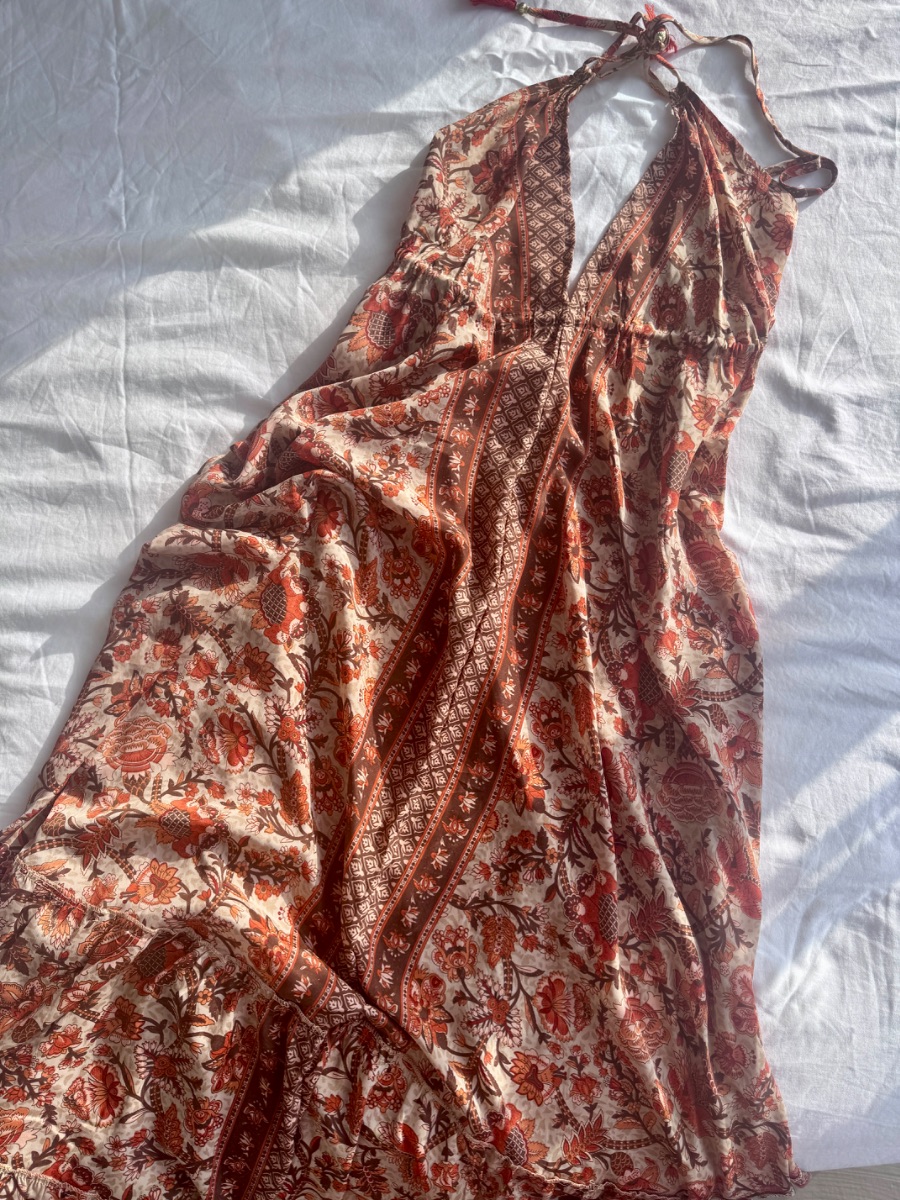 Long silk dress photo 2