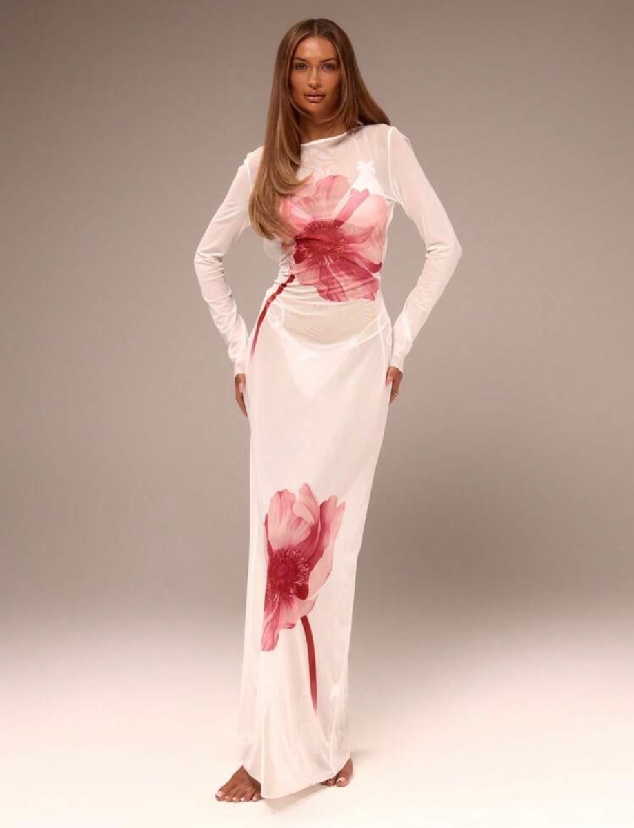Shein Flower beach cover up