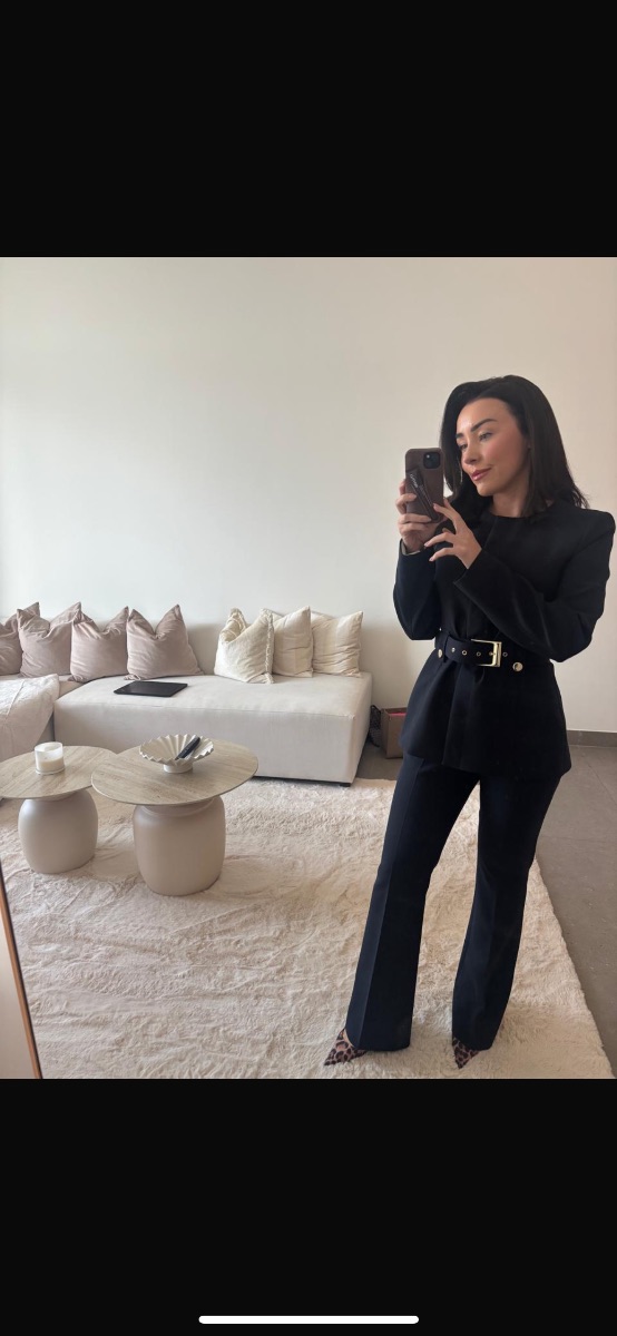 Zara Navy blue suit with belt