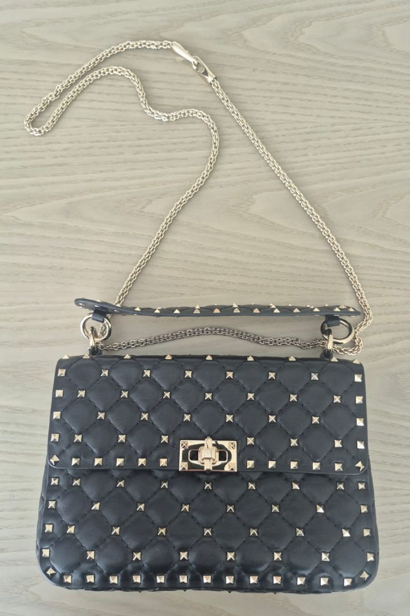 Valentino Rockstud Spike Shoulder Bag Black photo 3