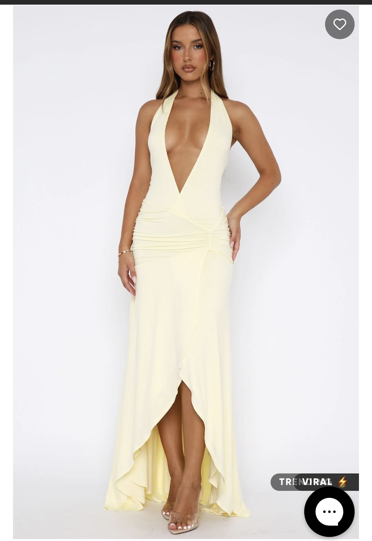 White Fox Whitefox Yellow ‘Grand Dame’ Dress