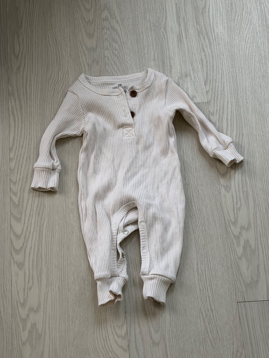Baby boy white romper