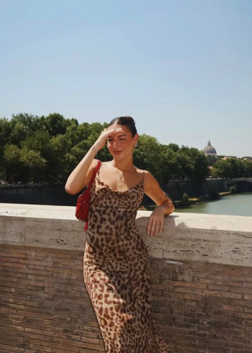 zara leopard print maxi dress