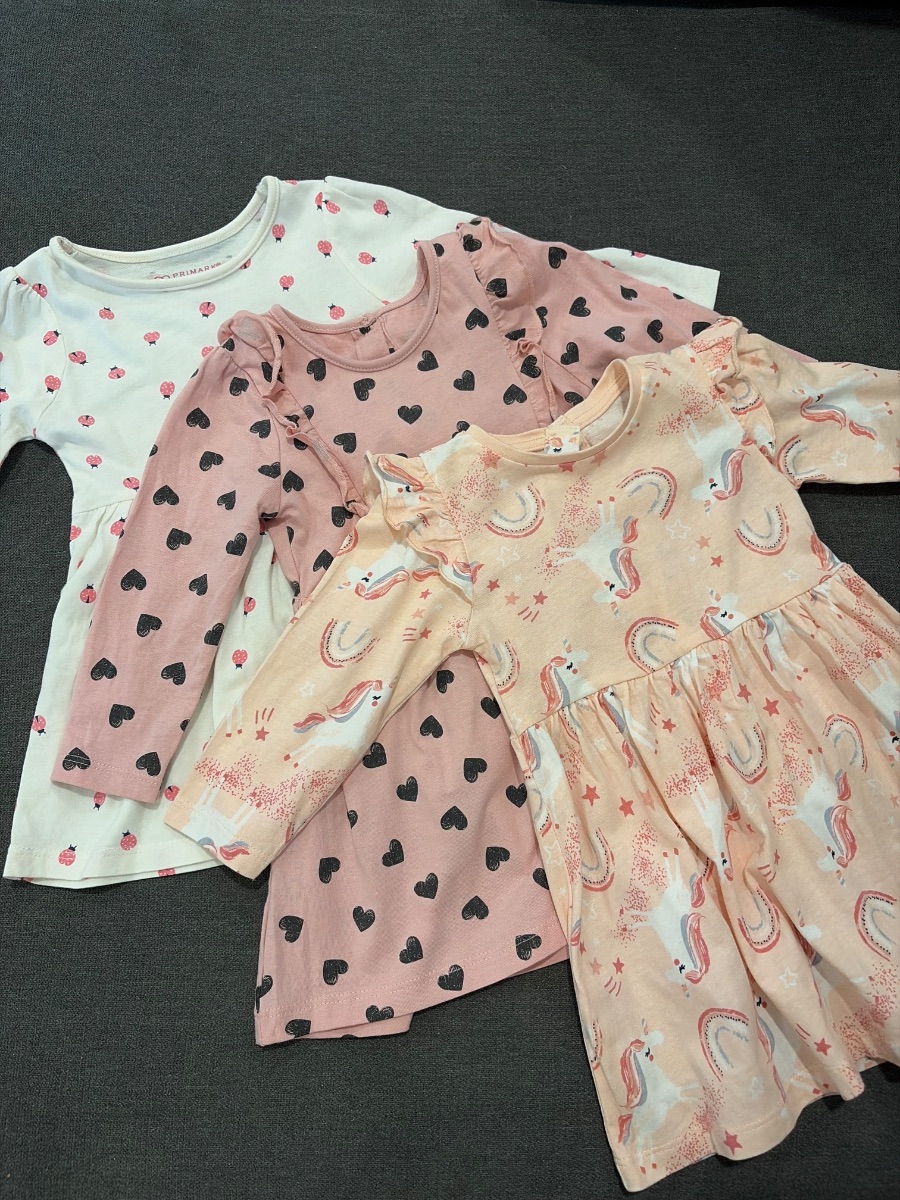 3 Pack long Sleeved Girls Dresses