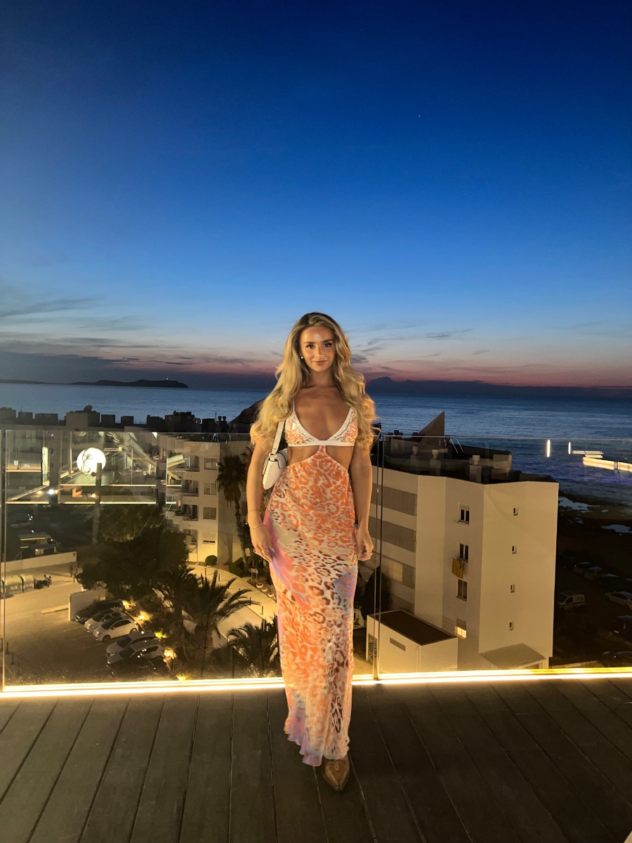 Ibiza Boutique Gorgeous handbeaded mesh Ibiza euro summer dress size XS